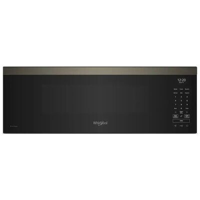 Whirlpool 30 in. 1.1 cu. ft. Low Profile Smart Over-the-Range Microwave with 450 CFM & Sensor Cooking - Black Stainless Steel | WMML5530RV
