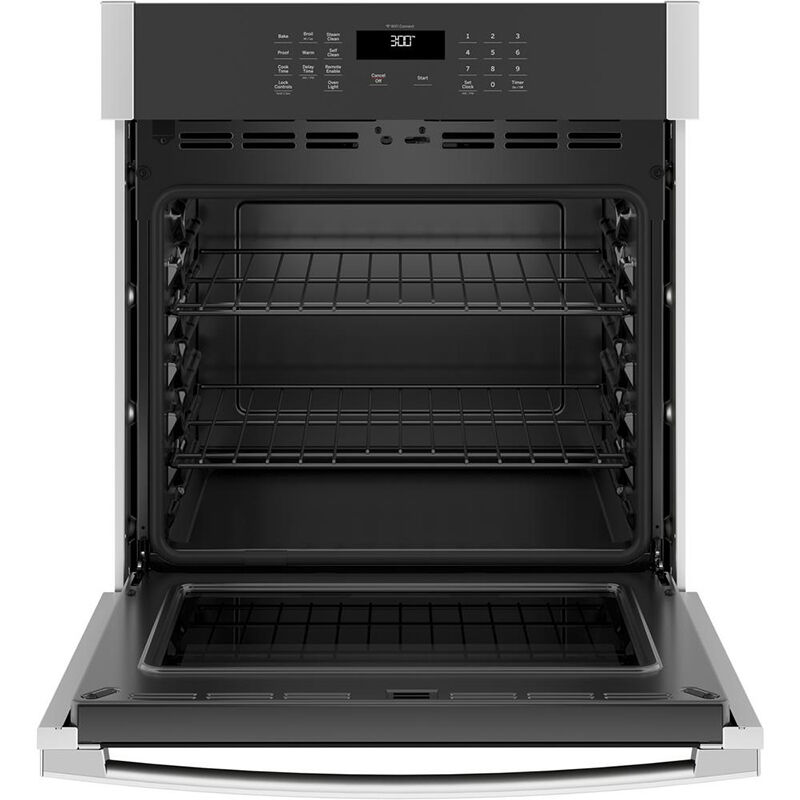GE 27 in. 4.3 cu. ft. Smart Electric Single Wall Oven - Stainless Steel, Stainless Steel, hires