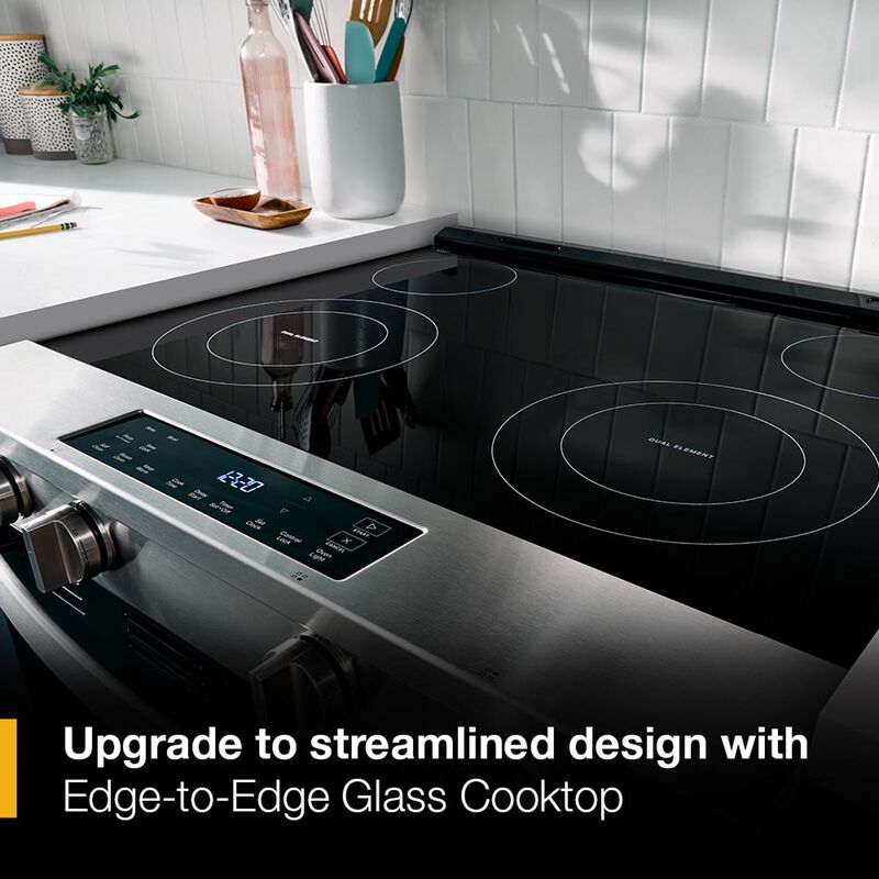 Whirlpool 30 in. 5.3 cu. ft. Smart Air-Fry Electric Range with Radiant Burners - Stainless Steel, , hires