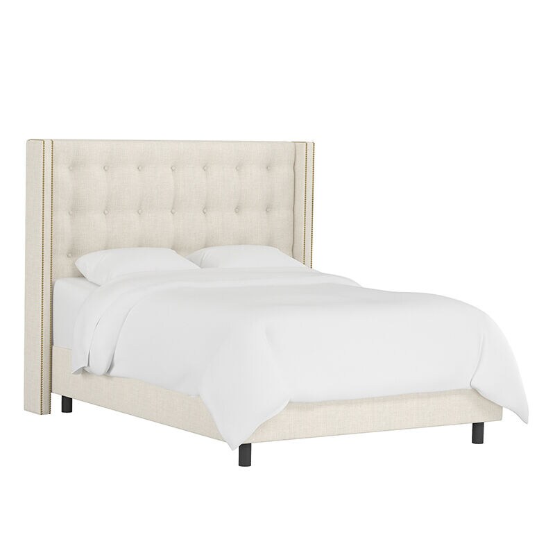 Talc upholstered outlet bed