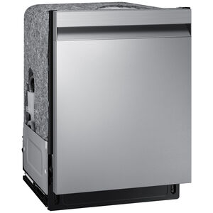 Samsung 24 in. Top Control Smart Dishwasher with 46 dBa Sound Level, 3rd-Rack, AutoRelease & Pocket - Stainless Steel, , hires