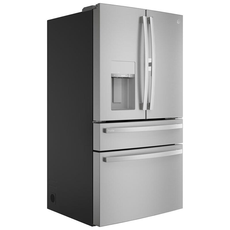 GE Profile 36 in. 27.9 cu. ft. Smart 4-Door French Door Refrigerator with Ice & Water Dispenser - Fingerprint Resistant Stainless, Fingerprint Resistant Stainless, hires