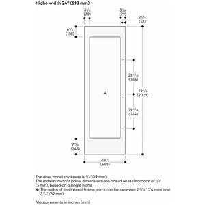 Gaggenau Vario Cooling Expressive Series 24 in. Right-Hinged Door Panel - Brushed Stainless Steel, , hires