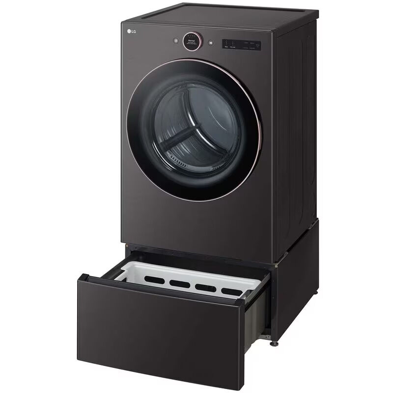 LG 27 in. 7.4 cu. ft. Smart Stackable Gas Dryer with AI Sensor Dry, TurboSteam, Sanitize & Steam Cycle - Black, Black, hires