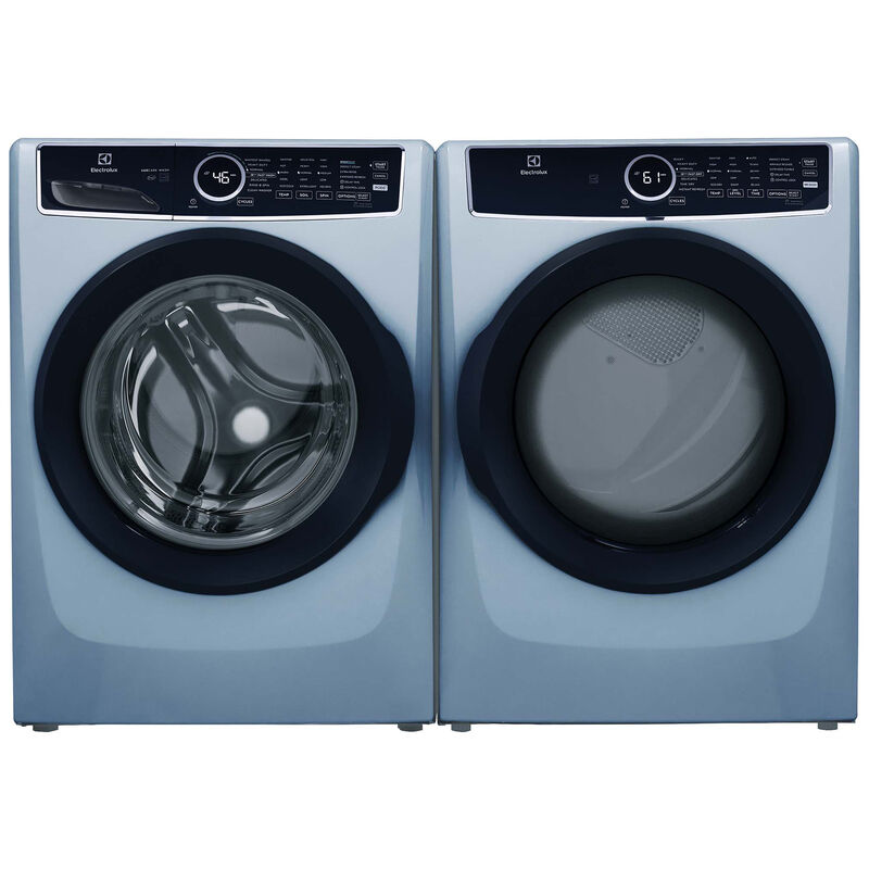 Electrolux 400 Series 27 in. 4.5 cu. ft. Stackable Front Load Washer with LuxCare Wash, Sanitize & Steam Cycle - Glacier Blue, Glacier Blue, hires