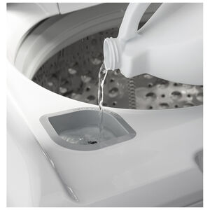 GE 27 in. 4.6 cu. ft. Top Load Washer with Stainless Steel Basket - White, , hires