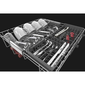 KitchenAid 24 in. Front Control Dishwasher with 44 dBa Sound Level, 3rd-Rack & Pocket - Black Stainless Steel with PrintShield Finish, Black Stainless Steel with PrintShield Finish, hires