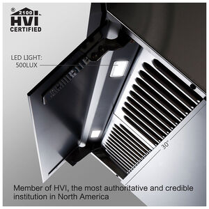 Fotile Slant Vent Series 30 in. Ducted Canopy Pro Style Style Range Hood with 850 CFM, 3 Fan Speeds & 2 LED Lights - Onyx Black, , hires