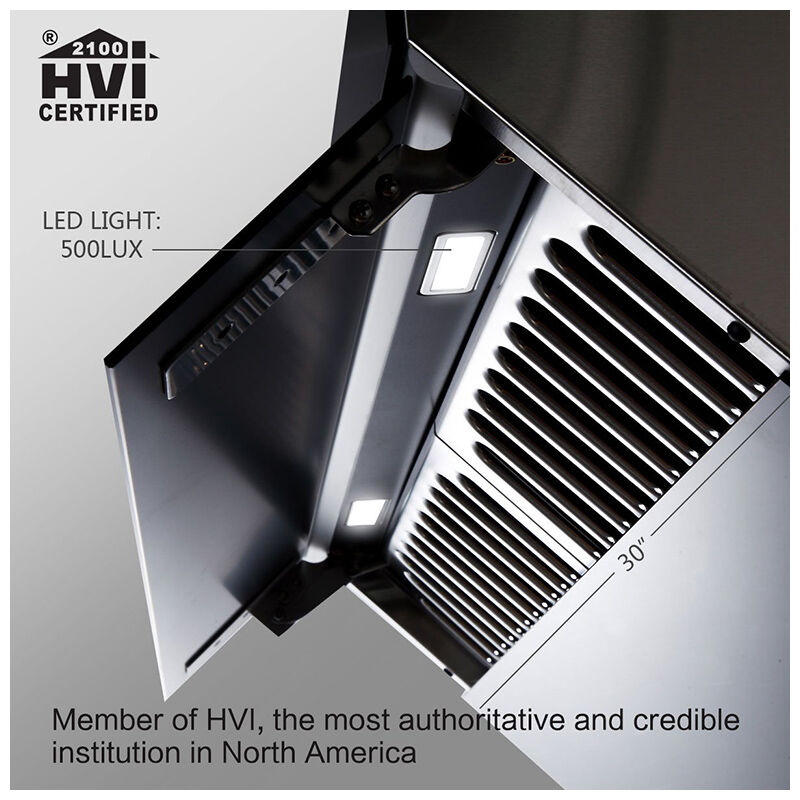 Fotile Slant Vent Series 30 in. Ducted Canopy Pro Style Style Range Hood with 850 CFM, 3 Fan Speeds & 2 LED Lights - Onyx Black, , hires