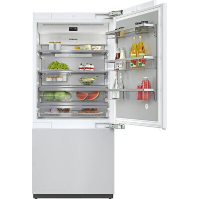 Miele 36 in. 19.6 cu. ft. Built-In Smart Counter Depth Bottom Freezer Refrigerator with Ice Maker - Custom Panel Ready | KF2902VI