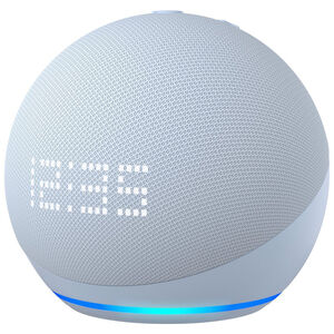 Amazon - Echo Dot with Clock (5th Gen, 2022 Release) Smart Speaker with Alexa - Cloud Blue, , hires