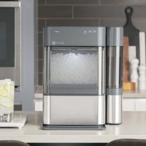 GE Profile 13 in. Smart Ice Maker with 3 lb. Ice Storage & Digital Control - Stainless Steel, , hires