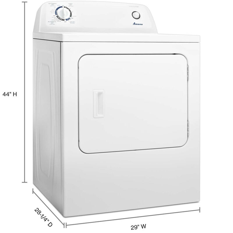 Amana 29 in. 6.5 cu. ft. Gas Dryer with Wrinkle Prevent Option - White, , hires