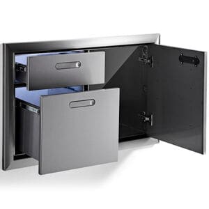Lynx Ventana 36 in. Storage Door & Double Drawer Combination - Stainless Steel, , hires