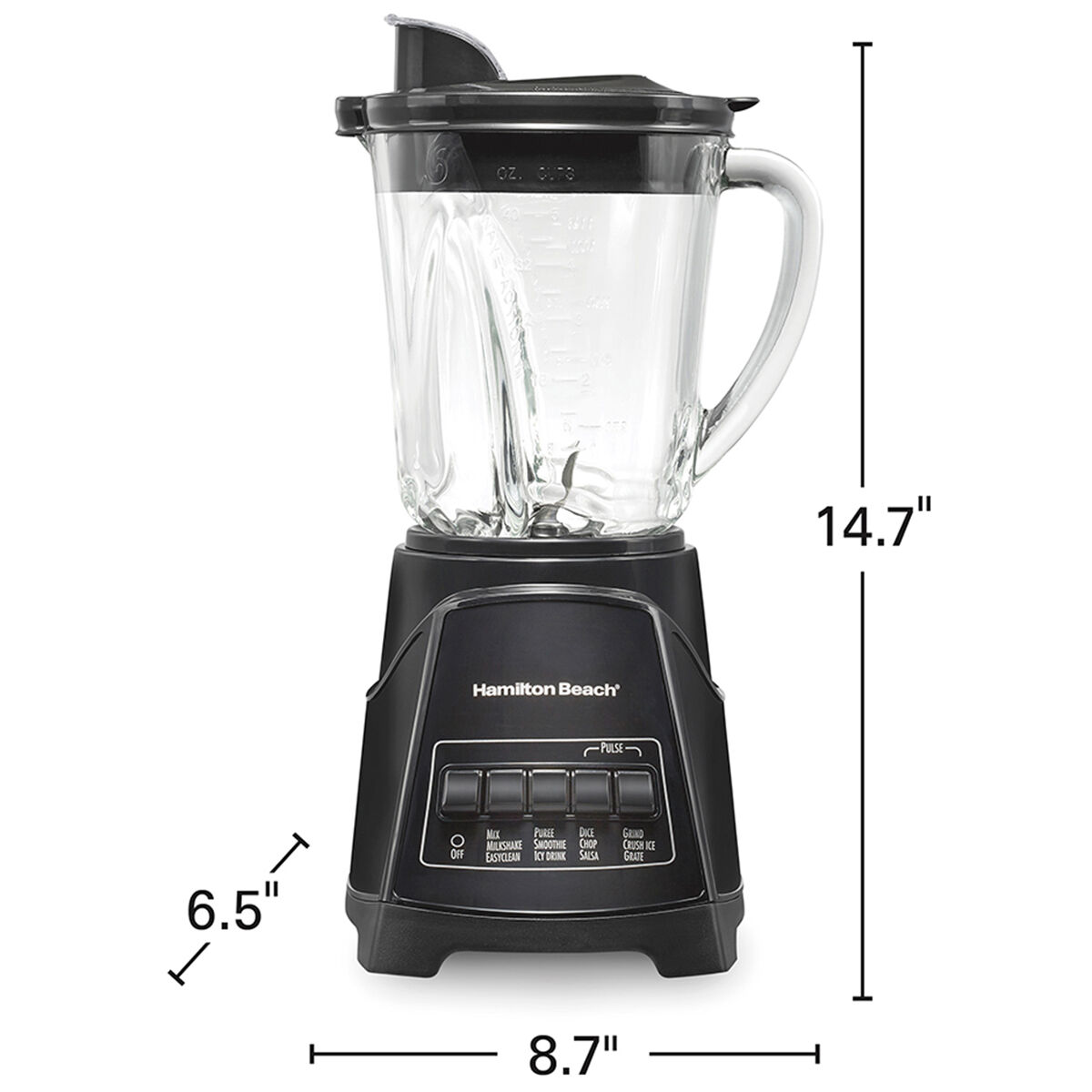 Hamilton Beach Power Elite Blender with 40 oz. Glass Jar | P.C.