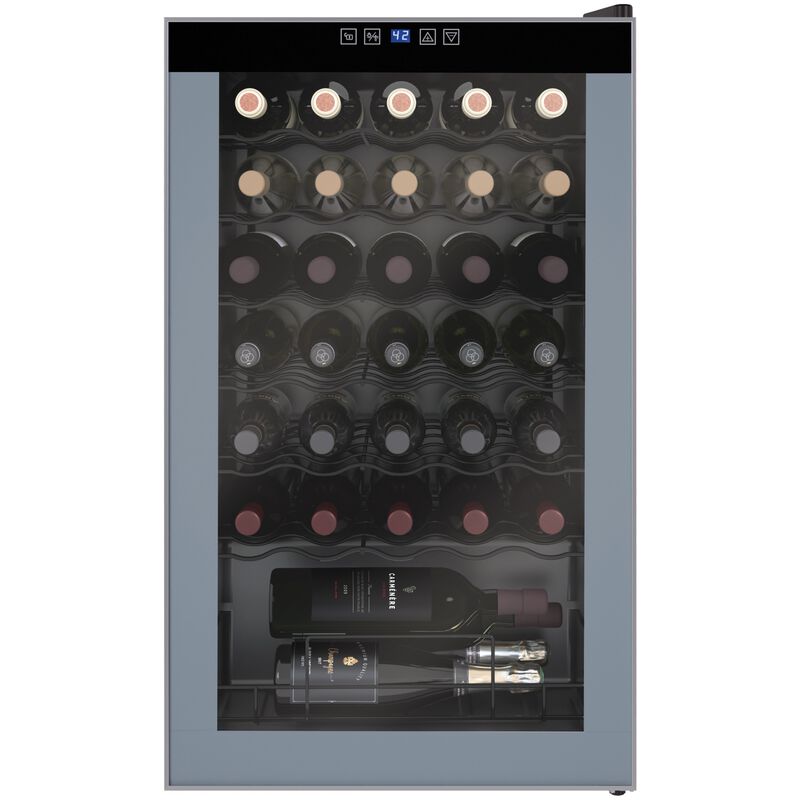 Avanti 20 in. Freestanding Wine Cooler with Wire Racks, Single Temperature Zone & 34 Bottle Capacity - Platinum, , hires