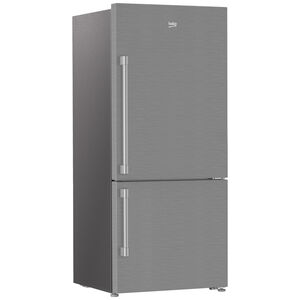 Beko 30 in. 16.1 cu. ft. Smart Counter Depth Bottom Freezer Refrigerator, Right Hinged - Fingerprint Resistant Stainless Steel, , hires