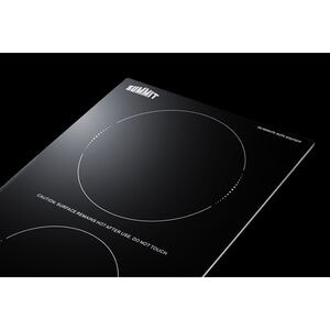 Summit 12 in. 2-Burner Electric Cooktop - Black, , hires