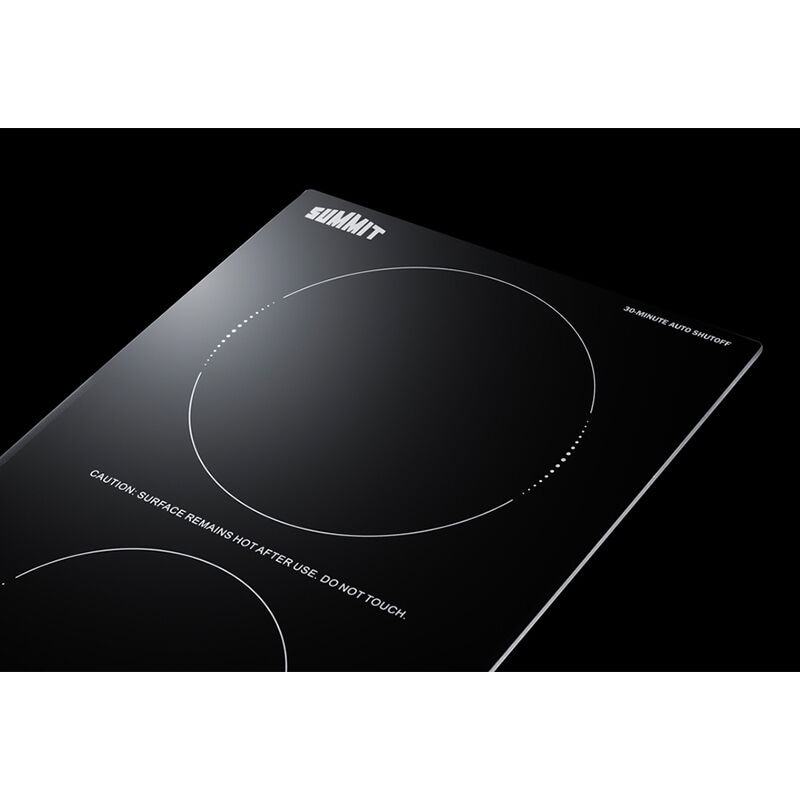 Summit 12 in. 2-Burner Electric Cooktop - Black, , hires