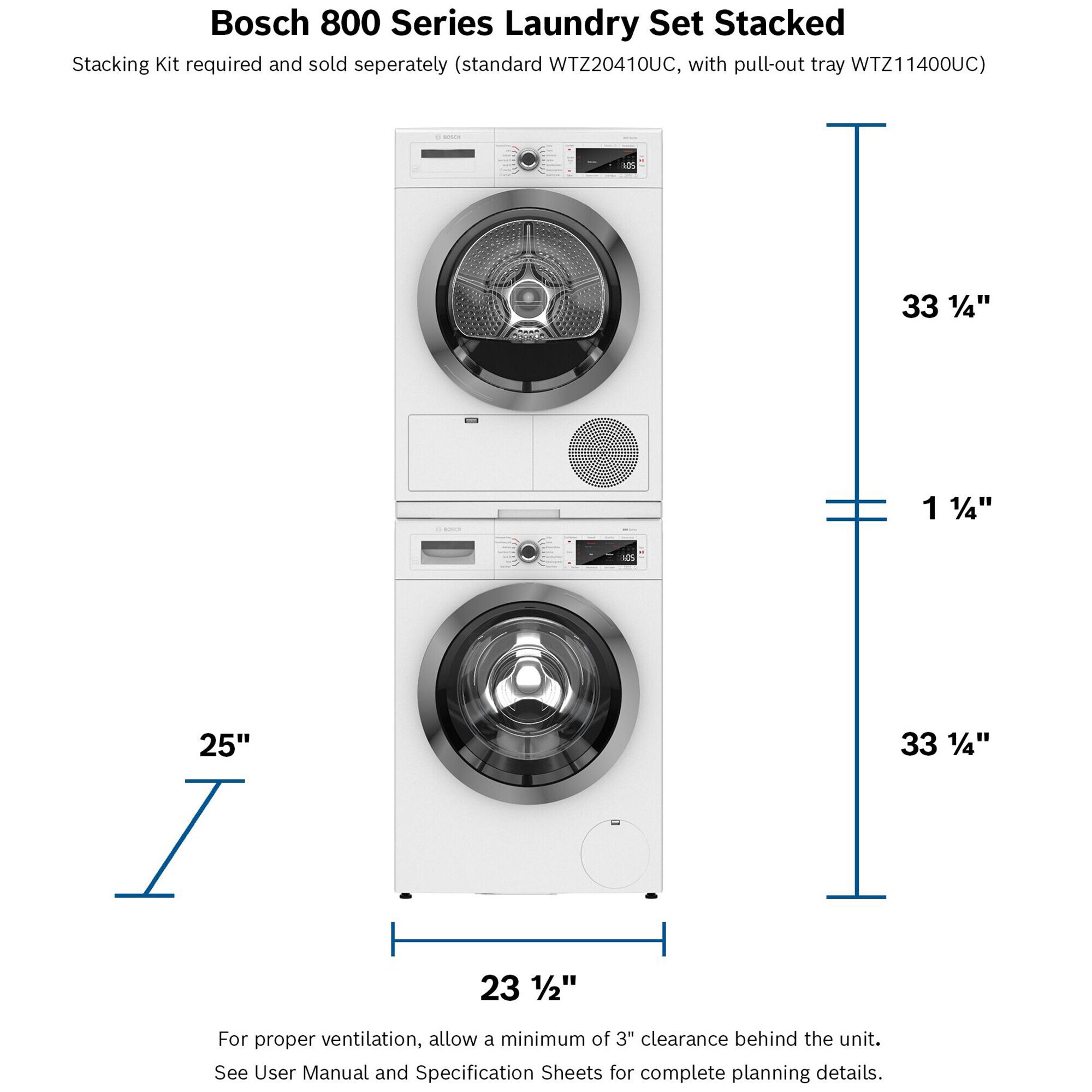 Bosch 24 washer and clearance dryer