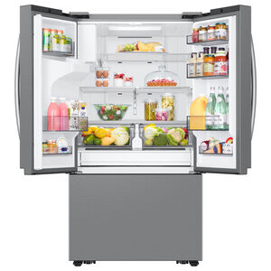Samsung Bespoke 36 in. 30.5 cu. ft. Smart French Door Refrigerator with Ice & Water Dispenser - Fingerprint Resistant Stainless Steel, , hires