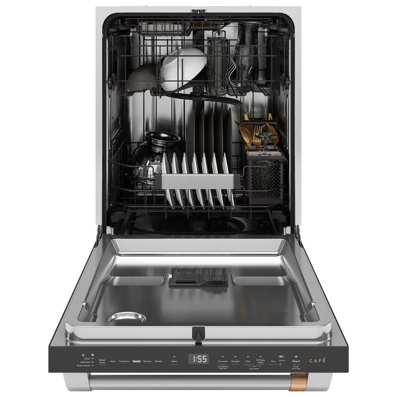 Cafe 24 in. Top Control Dishwasher with 42 dBa Sound Level, 3rd-Rack & Ultra Wash & Dry - Stainless Steel, , hires