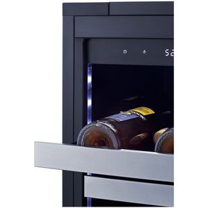 Summit 15 in. Undercounter Wine Cooler with Metal Racks, Single Temperature Zone & 23-Bottle Capacity - Stainless Steel, , hires