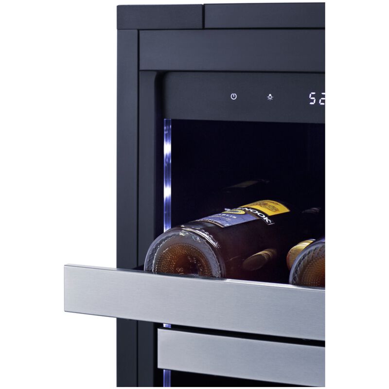 Summit 15 in. Undercounter Wine Cooler with Metal Racks, Single Temperature Zone & 23-Bottle Capacity - Stainless Steel, , hires