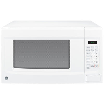 GE 22 in. 1.4 cu.ft Countertop Microwave with 10 Power Levels & Sensor Cooking Controls - White | JES1460DSWW