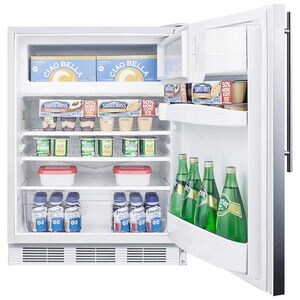 Summit 24 in. 5.1 cu. ft. ADA Compliant Undercounter Refrigerator with Professional Handle & Factory Installed Lock - Stainless Steel, , hires