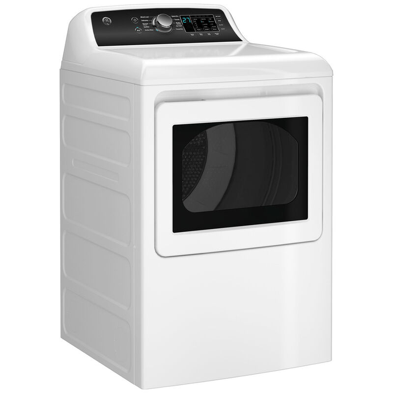 GE 27 in. 7.4 cu. ft. Gas Dryer with Sanitize Cycle & Sensor Dry - White, , hires