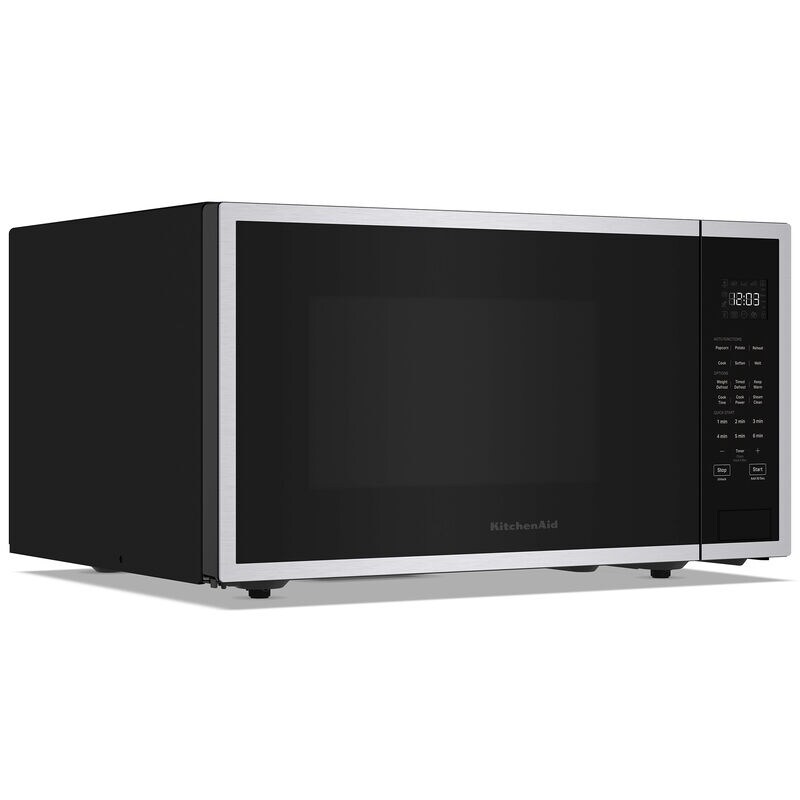 KitchenAid 22 in. 1.6 cu. ft. Countertop Microwave with Sensor Cooking - Stainless Steel, Stainless Steel, hires