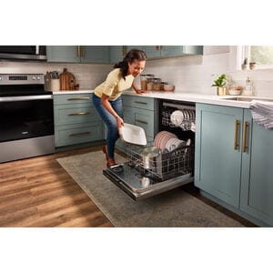Whirlpool 24 in. Top Control Dishwasher with 51 dBa Sound Level & 3rd-Rack - Fingerprint Resistant Stainless, , hires