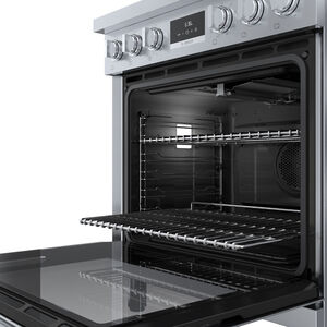 Bosch 800 Series 30 in. 3.9 cu. ft. True European Convection Dual Fuel Range with 5 Sealed Burners - Stainless Steel, , hires