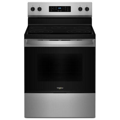 Whirlpool 30 in. 5.3 cu. ft. Electric Range with Radiant Burners - Stainless Steel | WFES3330RS