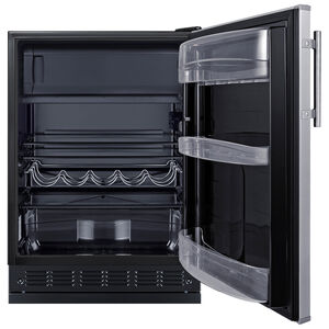 Summit 24 in. 5.0 cu. ft. Undercounter Refrigerator with Adjustable Legs - Stainless Steel, , hires