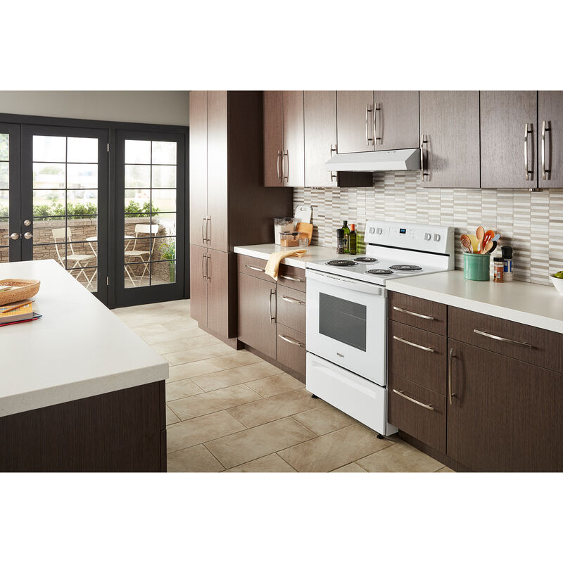 Whirlpool 30 in. 4.8 cu. ft. Electric Range with Coil Burners - White, , hires