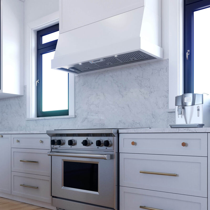 XO 33 in. Ducted Standard Style Range Hood with 1000 CFM, 3 Fan Speeds & 2 LED Lights - Stainless Steel, , hires