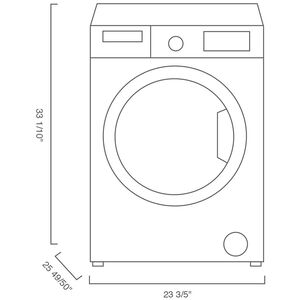Blomberg 24 in. 2.5 cu. ft. Stackable Front Load Washer - White, , hires