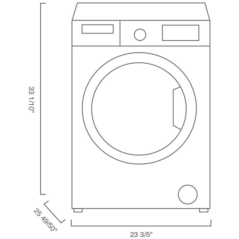 Blomberg 24 in. 2.5 cu. ft. Stackable Front Load Washer - White, , hires