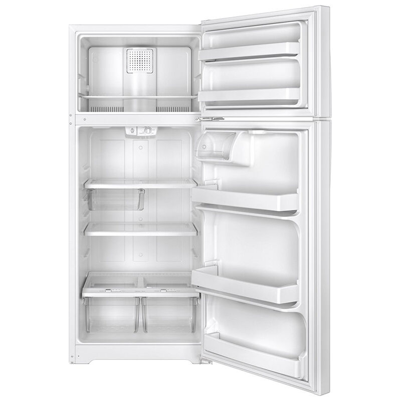 GE 28 in. 17.5 cu. ft. Top Freezer Refrigerator - White, White, hires