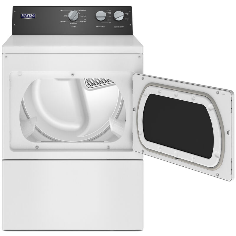 Maytag 27 in. 7.4 cu. ft. Commercial-Grade Residential Electric Dryer with Intelli Dry Sensor - White, , hires
