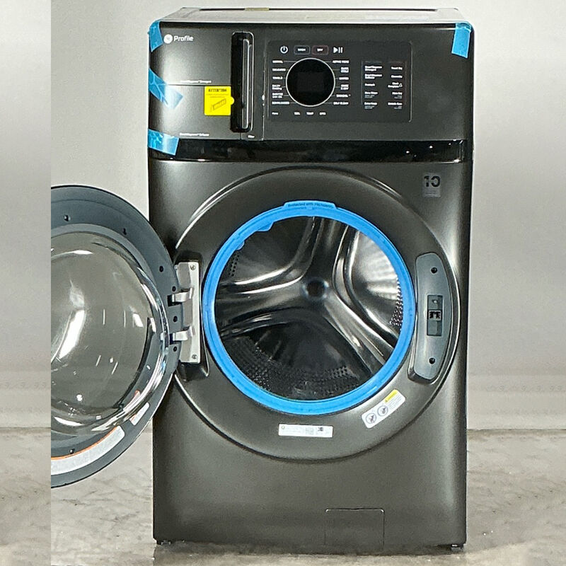 GE Profile 28 in. 4.8 cu. ft. UltraFast Smart Electric Front Load Ventless All-in-One Combo with Heat Pump, Sensor Dry, Sanitize & Steam Cycle - Carbon Graphite (Open Box Good Condition), , hires