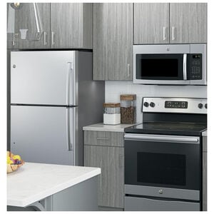 GE 30 in. 1.6 cu. ft. 950W Over-the-Range Microwave with 300 CFM - Stainless Steel, Stainless Steel, hires
