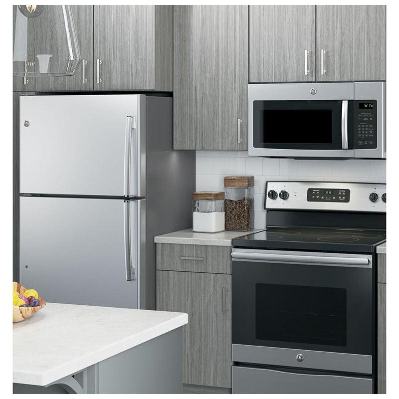 GE 30 in. 1.6 cu. ft. 950W Over-the-Range Microwave with 300 CFM - Stainless Steel, Stainless Steel, hires