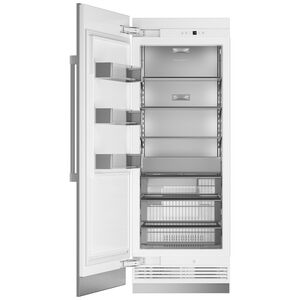 Monogram 30 in. 16.7 cu. ft. Built-In Upright Smart Freezer with Ice Maker, Adjustable Shelves & Digital Control - Custom Panel Ready, , hires