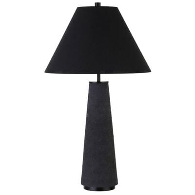Hudson & Canal Ingalls Monochrome Table Lamp with Fabric Shade - Matte Black | TL1849