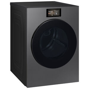 Samsung Bespoke 27 in. 7.6 cu. ft. Smart Stackable Electric Dryer with AI Home, AI OptiDry+, Sensor Dry, Sanitize & Steam Cycle - Dark Steel, Dark Steel, hires