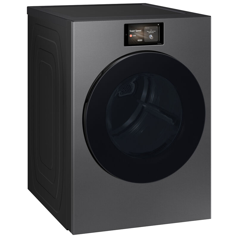 Samsung Bespoke 27 in. 7.6 cu. ft. Smart Stackable Electric Dryer with AI Home, AI OptiDry+, Sensor Dry, Sanitize & Steam Cycle - Dark Steel, Dark Steel, hires