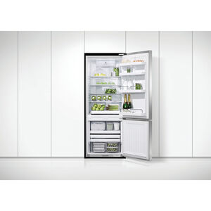 Fisher & Paykel Series 5 25 in. 13.5 cu. ft. Smart Counter Depth Bottom Freezer Refrigerator with Water Dispenser - Stainless Steel, , hires